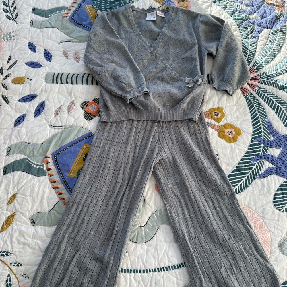 Zara Wide Leg Knit Jumpsuit